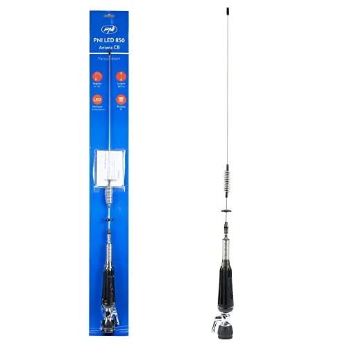 Faltbare CB PNI LED 850 Antenne, 85 cm, 26-28 MHz, 300 Watt, leuchtet während des Sendens, Typ PL-Gewinde, ohne Zubehör