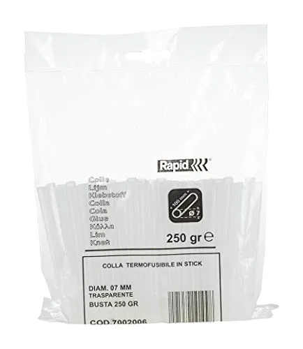 Rapid Heißklebesticks 7 mm, Universal in Transparent, 250g | Universal; Transparent; für 7 mm Klebepistolen; 100 mm Lang; 250g; zum Basteln & Dekorieren