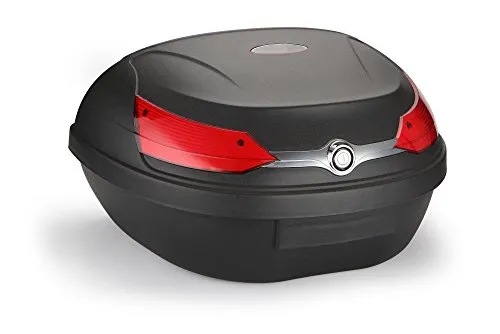 SATKIT Universalkoffer für Motorrad, XXL, 46 l, für 2 Helme, Mlink Topcase, Motorradbox, Schublade für Motorrad, Universal, Truhe, 55 cm x 42 cm x 32 cm, 46 Liter, 4.2 kg