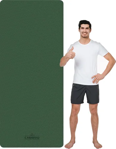 CAMBIVO Yoga Matte Extra Lang, 213x81x0.6cm Yogamatte, Sportmatte Fitnessmatte Rutschfest, Gymnastikmatte aus TPE für Yoga, Sport, Pilates, Gym, Workout, Zuhause