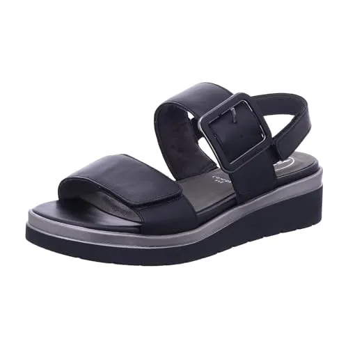 Tamaris COMFORT Damen Sandalen flach aus Leder, Schwarz (Black Comb), 40 EU - Wanderschuhe mit Hallux-freundlichem Design für optimale Passform und individuellen Tragekomfort. Hochwertiges Leder sorgt für Langlebigkeit und Stil – ideal für Alltag und besondere Anlässe.