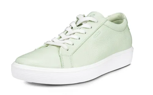 ECCO Damen Sneaker Low Soft 60 W Hellgruen 41 - Damen-Sneaker aus echtem Leder, bequem und stilvoll für einen lässigen Look im Alltag.