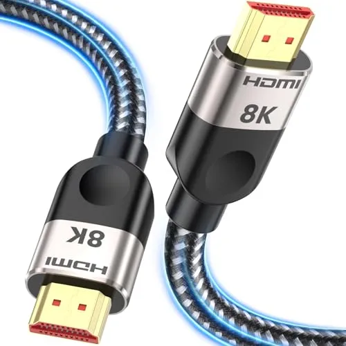 Southlight HDMI 2.1 Kabel 2meter[8K@60Hz,4K@120Hz144Hz,48Gbps] Ultra High speed 7680P eARC HDCP 2.2&2.3 DTS:X Dynamische HDR Dolby Atmos Kompatibel mit Soundbar/PS2/Xbox/TV