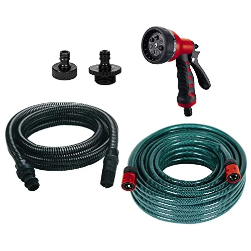 Original Einhell Zubehör-Set Saug-Druck (OFP) - 4 m Saugschlauch, 20 m Gartenschlauch und handliche Gartenbrause für effizientes Pumpen und Bewässern