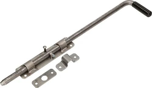 KOTARBAU® Garagentorriegel 420mm Bolzenriegel Grau mit Gummigriff