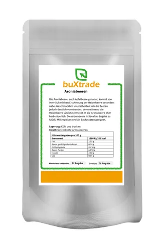 Produktbild 100g | Aronia Beere | Frucht | Topping | Superfoods | Buxtrade