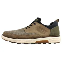 Rieker Herrenschuhe sportlicher Schnürer Braun - Komfortabler Slipper in Größe 41 - Herren-Slipper mit Gummizug und elastischem Schaftrand für einfaches Anziehen. Gepolsterte, herausnehmbare Einlegesohle und Extraweite H bieten maximalen Komfort und Bewegungsfreiraum.