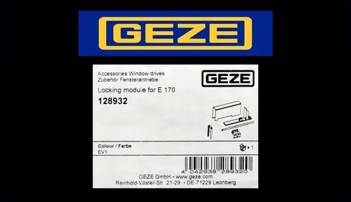 GEZE LOCK MODULE Verriegelungsmodul für E-170, Farbe EV1 silber, Art.-Nr. 128932