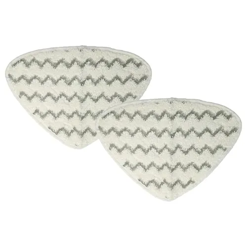 vhbw 2x Wischbezug kompatibel mit Vileda Steam, Steam ONE Dampfreiniger, Dampfmop - Mikrofaser Grau Weiß