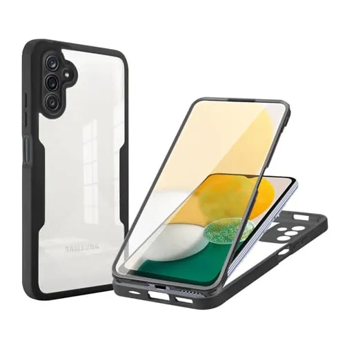 Grad Hülle Kompatibel mit Samsung Galaxy A14 | Handyhülle mit eingebautem Displayschutz für Galaxy A14 | Schwarz 360