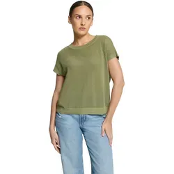 BETTY BARCLAY Damen Lochstrick-Pullover ohne Arm - Pullover, lässig geschnitten und atmungsaktiv, ideal für gemütliche Tage oder Übergangszeiten in stylischem Oil Green.