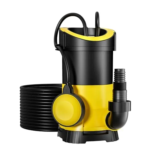 XPOtool Schmutzwasserpumpe 7.000l/h, 400W - Wasserpumpen – Leistungsstarke Schmutzwasserpumpe mit 400W, fördert bis zu 7.000l/h und bewältigt Fremdkörper bis Ø5mm, ideal für Keller, Brunnen und Teiche.