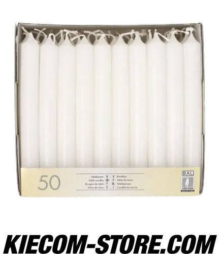 Kerzen Kronkerzen Tafelkerzen Spitzkerzen Haushaltskerzen in Weiß [150 Stück] - Hochwertige weiße Stab- und Tafelkerzen, ideal für festliche Anlässe und tägliche Nutzung, sorgen für eine stimmungsvolle Atmosphäre.