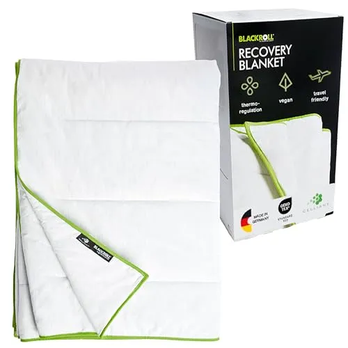 BLACKROLL® Recovery Blanket All Year - Vegane Ganzjahresdecke 155 x 220cm - Bettdecken: Fördert Regeneration durch Celliant-Fasern, hypoallergen, waschbar bei 60°C und ideal für Reisen dank kompaktem Format.