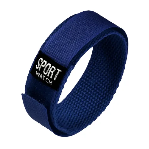 Uhrenarmband Klettverschluss Nylon Marineblau von Eulit - 20 mm