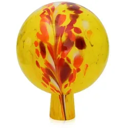 Lauschaer Glas Blumenständer Rosenkugel 18 cm in gelb von Lauschaer Glas