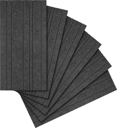 Streamplify Akustikpaneele 6-Pack - Akustikplatten Schalldämmung Wand - Schallabsorber Wand - Schallschutz Wand - Lärmschutz Wand Panel - Acoustic Panel