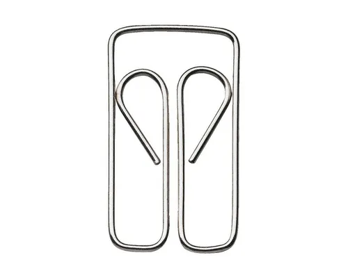 ALCO Büroklammer Eule, 27 mm, vernickelt, Spezialform, 100 Stück