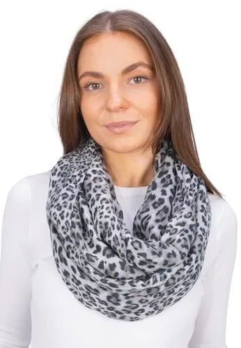 Seasons of April Loop Schal GYDA mit Leo Print - Schals – Weicher Loop Schal aus 100% Viskose mit stylishen Leo Print, ideal für einen modischen Look und vielseitig kombinierbar.