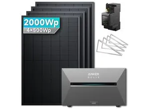 Solarmars® 2000W Balkonkraftwerk mit Speicher