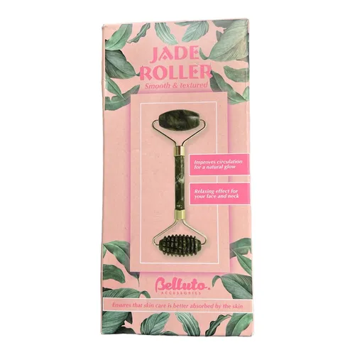 Gesichtsroller Jade Roller 2in1 Massagegerät Nackenmassage Augenroller Gua Stein