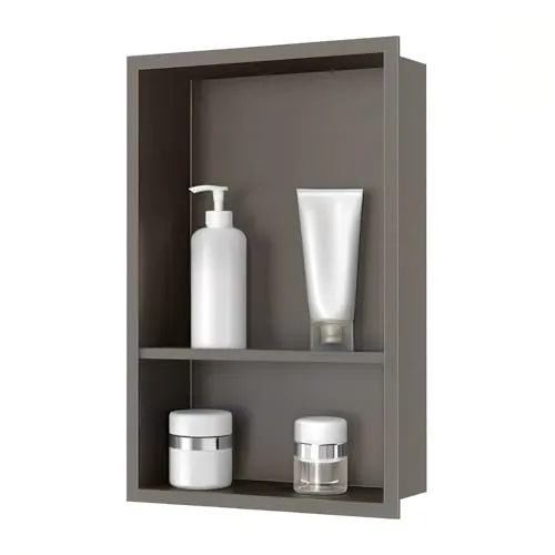 sunrik Edelstahl Wandnische Dusche 40x20cm