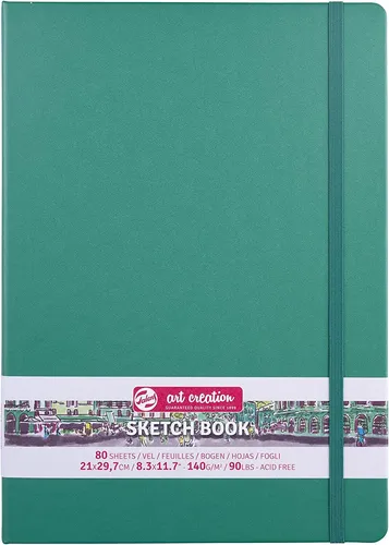 ROYAL TALENS Skizzenbuch Art Creation 210 x 300 mm grün 80 Blatt