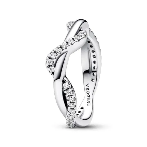 PANDORA Sterling Silver Cubic Zirconia Ring Größe 50 - Eleganter Damenring aus Sterling Silber mit funkelnden Zirkonia, ideal für besondere Anlässe oder als Geschenk.