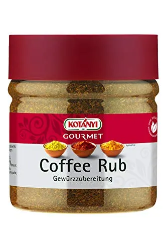 Kotanyi Gourmet Coffee Rub Gewürzzubereitung | fruchtig-pikant zum Würzen | italienische Küche | mit Kaffeepulver, Thymian und Rosmarin, 400 ml (ca. 210g)