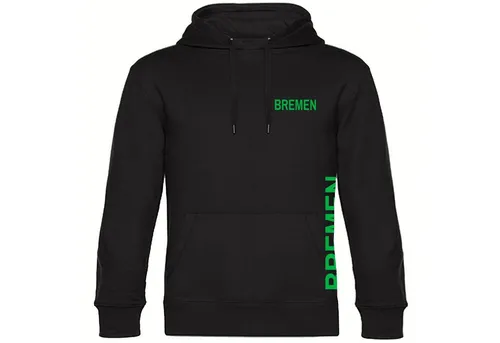 multifanshop Kapuzensweatshirt Bremen - Hochwertiger Hoodie für Fans - Hoodies für Bremen-Fans, kuschelige Oberfläche und langlebiger Druck. Ideal als Geschenk oder zum Selbsttragen!