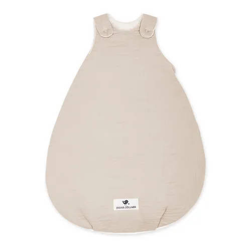 Julius Zöllner Babyschlafsack Musselin sand 50/56 - Babyschlafsäcke aus 100% Musselin-Baumwolle, atmungsaktiv und besonders sanft zur Babyhaut, ideal für einen erholsamen Schlaf.