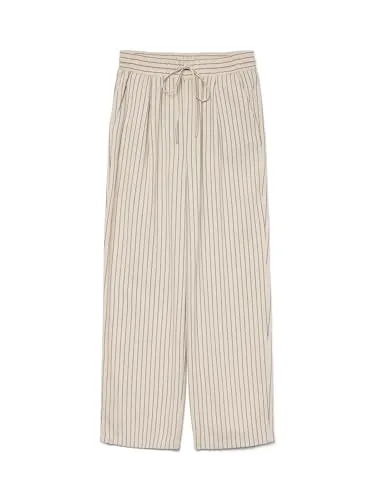 Vero Moda VMJESMILO WIDE PANTS GA NOOS - Stylische Schlupfhose aus 55% Viskose und 45% Leinen mit elastischem Bund, ideal für lässige Looks und komfortable Freizeitoutfits.