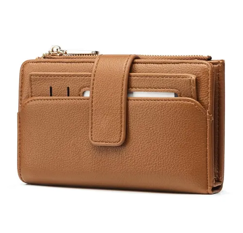 Frentree Geldbörse Damen Portemonnaie RFID Schutz Kartenetui groß, mit Reißverschluss, viel Platz, herausnehmbares Etui & Geschenkbox