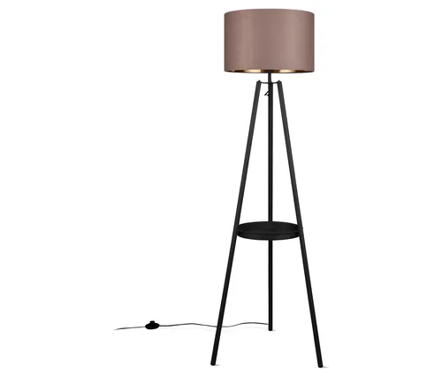 Trio Stehleuchte Colette 1x60W E27 - Elegantes Design mit Fußschalter - Stehleuchte COLETTE von Trio, ideal für gemütliche Lichtinseln im Wohnraum. Mit integrierter Ablage und stylishen Materialien sorgt sie für ein modernes Ambiente. Perfekt als Leseleuchte oder Design-Highlight.