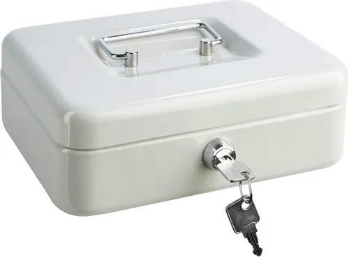 ALCO Geldkassette Geldkassette Stahlblech mit Schloss 195x145x80mm grau