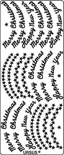 Ursus - Ludwig Bähr Etiketten Kreativsticker 10x23cm Motiv 61 VE=5 Stück gold