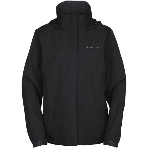 VAUDE Women's Escape Light Jacket - Leichte Regenjacke für Damen, Schwarz, 48 EU - Funktionsjacken: Atmungsaktive und wasserdichte Packaway-Jacke mit nachhaltiger Ceplex Active Membran für optimalen Wetterschutz beim Radfahren oder in der Freizeit.