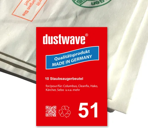 Sparpack - 10 Staubsaugerbeutel passend für Ecolab Floormatic 360 Staubsauger - dustwave® Markenstaubbeutel - Germany