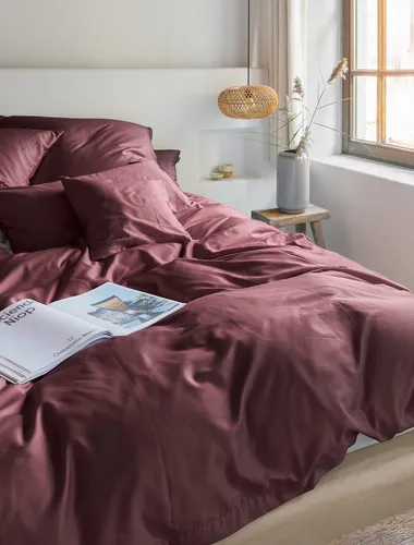 Irisette Premium Satin Bettwäsche Paris, rubin, 135x200 cm von Irisette