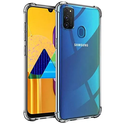 CoolGadget Rugged Handyhülle für Samsung Galaxy M30s / M21 Rugged Case, stoßdämpfende TPU Hülle Transparent Klar, kompatibel mit Samsung Galaxy M30s / M21 (6,2 Zoll)