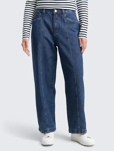 TOM TAILOR Denim Damen High Waist Jeans - Moderne High Waist Jeans im Five-Pocket-Style mit bequemer Passform. Ideal für Freizeit und Alltag. Aus festem Denim mit recyceltem Baumwollanteil für ein nachhaltiges Tragegefühl.