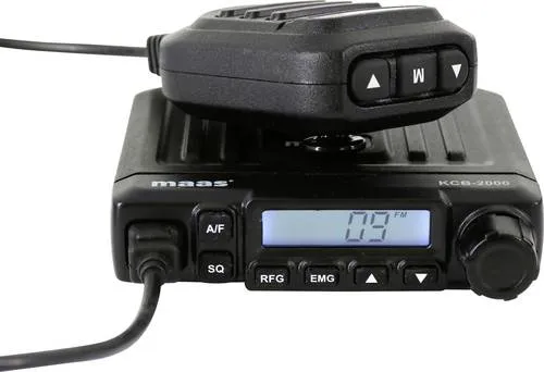 MAAS Elektronik KCB-2000 3039 CB-Funkgerät - Funkgeräte – Kompaktes CB Multinorm Funkgerät mit anpassbarem Vox-Mikrofon für klare Kommunikation in jeder Situation.