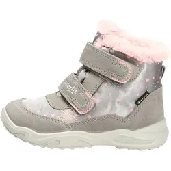 Superfit Mädchen GLACIER - warme Gore-Tex Stiefel in Grau/Rosa - Stiefel für Mädchen, wasserdicht und ideal für kalte Tage, mit flacher Absatzform und schmaler Schuhweite.