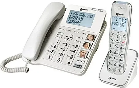 Geemarc AMPLIDECT COMBI 295-2 Schnurgebundenes Telefon mit 2 DECT295 AD Mobilteilen