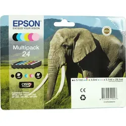 EPSON 24 T2428 - 6er-Set Original Druckerpatronen, für optimale Druckqualität in schwarz, cyan, magenta, gelb, light cyan und light magenta