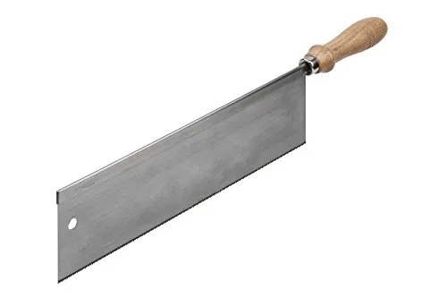 wolfcraft I Handsäge I 6950000 I für Holz, Tischlerplatten, kunststoffbeschichtete Spanplatten, Fußleisten geeignet I Zahnform geschränkt & geschliffen I verzahnte Länge 300 mm