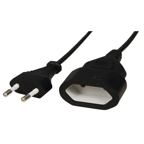 VERLÄNGERUNGSKABEL MCPOWER  10M  EUROSTECKER AUF EUROKUPPLUNG SCHWARZ