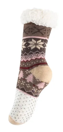 Yenita® Socken Hüttensocken mit weichem Innenplüsch und ABS-Sohle