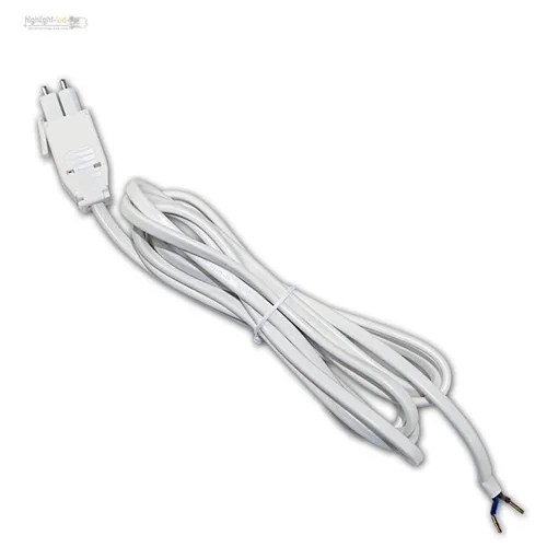 Anschlußkabel zweipolig weiß HV Stecker 250V/10A Hochvolt Lampenkabel