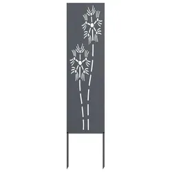 vidaXL Garten Sichtschutz-Leinwand Anthrazit 32 x 140 cm - Moderner Sichtschutz für den Garten aus langlebigem, matt lackiertem Stahl. Einfacher Einbau ohne Werkzeug – ideal für eine stilvolle und private Outdoor-Oase.